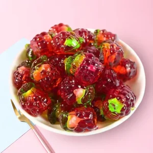 Bulk 3D Fruit Shape Dried Jelly Candy Flavorful Grape Pineapple Strawberry & Apple Handmade for Confectionery & Sweets
