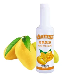 Bulk Concentrate Fruit Juice Mango Sensation Smoothie Halal Flavored Mango Syrup