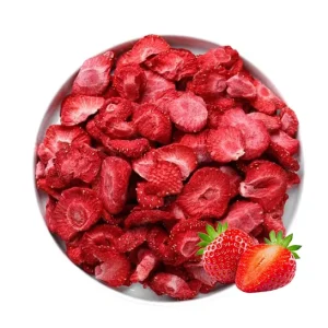 Bulk Crispy Fruit Snack Freeze Dried Strawberry Pieces Sugar Free Freeze Dried Strawberries Slices for Yogurt Oatmeal