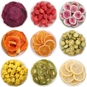 Bulk Freeze Dried Fruit Tea Cold Brew Fruit Slices and Flowers FD Dried Green Orange Lemon Passion Fruit