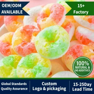Bulk Freeze Dried Soft Candies Various Fruit Flavored Toffee Marshmallows Small Package Dry Frozen Snacks Sugar