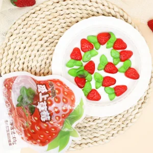 Bulk OEM Assorted Fruit Gummy Candy Sweet Sour Flavor Jelly Strawberry Chewy Candy Supplier