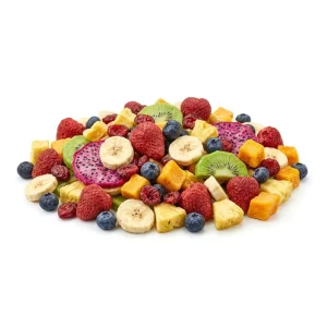Bulk Strawberry Banana Blueberry Peach Mixed Freeze Dried Fruit for Medley Yogurt Topping Snack