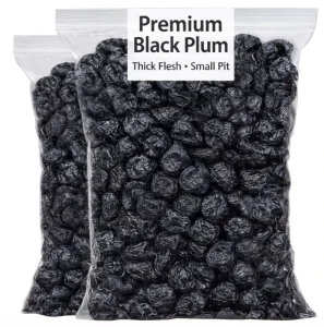 Bulk Wumei Sweet Sour Soft Chewy Delicious Big Black Plum Cantonese style Preserved Fruit Dried Plum Black Preserved