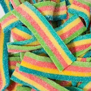 Candy Custom Private Label Sour Belts Gummy Candy Assorted Fruit Flavor Licorice Chewy Soft Candies