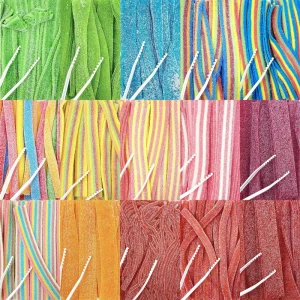 Candy Custom Private Label Sour Belts Gummy Candy Mixed Fruit Flavor Chewy Soft Candy