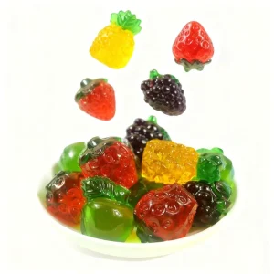 Candy Factory 4D Gummy Fruits Candy Oem Juicy Multi Colored Cartoon Shape Bulk Bonbons