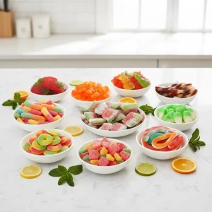 Candy Factory Multi Fruity Glucose Customized Formula Functional Gummy Candies Bulk Sour Sweet Fruit Delicious Snack