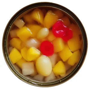 Canned Cocktail Fruit Sweet Syrup Ready Eat 2 Year Shelf Life for Pineapple Cherry Pear Peach Variety Kosher Halal