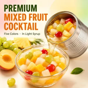 Canned Fruit Cocktail 850g Ready to Eat Mixed Fruit HACCP OEM ODM Custom Packaging Bulk Supply