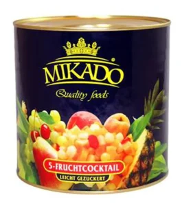 Canned Fruit Cocktail in 100% Fresh Juice Sweet Flavored Peeled Preserved Fruit