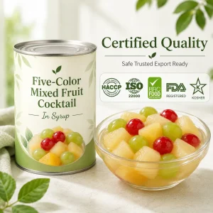 Canned Mixed Fruit 850g Peach Pear Grape Blend HALAL Private Label Easy Open Lid Supermarket Export Supply