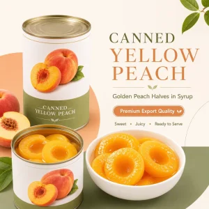 Canned Peach Halves In Light Syrup 820g Natural Yellow Clingstone Fruit OEM Canned Yellow Peach
