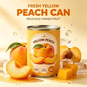Canned Yellow Peach Halves in Light Syrup Zero Additives No Preservatives Natural Sweet Bulk Healthy Canned Fruit