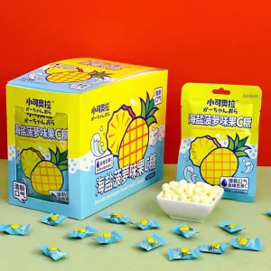 China Factory Custom Premium Pack Sugar Free Fruity Pineapple Mint Sea Salt Compressed Candy Bags Gift Giving