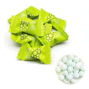 China Factory OEM Sugar Free Fruity Green Grape Mint Pressed Candy for Dating and Chatting