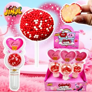 Chinese Candy Manufacturer Lychee Flavored Fruity Heart Shaped QQ Gummy Candies EN71 Certified Color Box Packaging