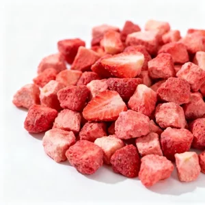 Chinese Cereal Yogurt Smoothies and Baking OEM Supply Freeze Dried Strawberry Powder Cubes and Whole Berries