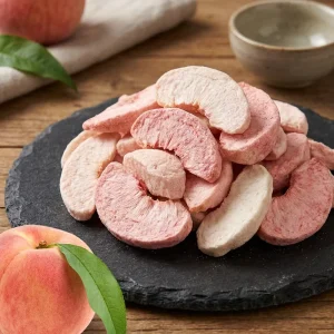 Crispy Freeze Dried Juicy Peach Slice 100% Natural No Sugar Bulk Neutral Packaging