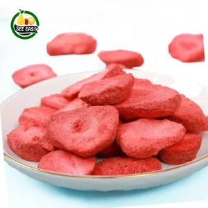 Crispy Fruits Chips Sour Taste Frozen Dried Sliced Strawberries Bulk FD Preserved Snack Free Samples Available