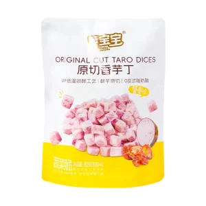 Crispy Low Fat VF Taro Cube Chips Crab Flavor 80g Individually Packed Snack for OEM