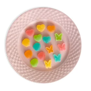 Crystal Amber Candy Crispy Outside Fruit Flavor Assorted Shapes