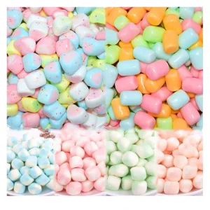 Custom Column Cotton Candy Custom Shaped Mallows Confectionery Fruit Assorted Coated Marshmallow