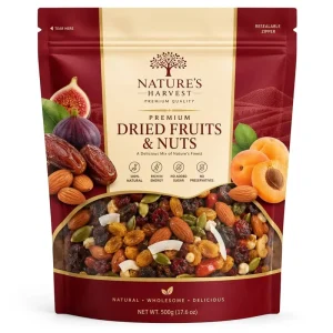 Custom Dried Fruit Resealable Zipper Stand up Pouch Food Grade Aluminum Foil Snack Nut Bag Packaging