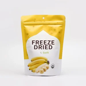 Custom Factory Dried Banana Fruits Stand Up Pouch Plastic Zip Lock Food Packaging Bag Printed Laminated Fruit Snack Bags