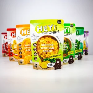 Custom Food Grade Freeze Dried Pineapple Chips Foil Bag Stand up Pouch for 20 g Snack Fruit
