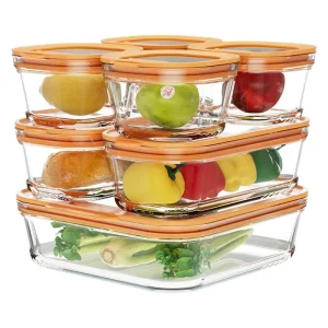 Custom Food Storage Containers Borosilicate Glass Containers Set with Lid Heat resistant Glass Lunch Box