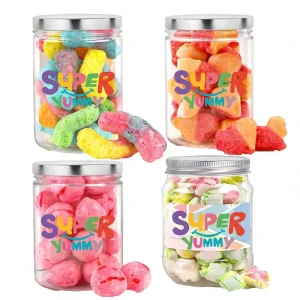 Custom Freeze Dried Dehydrated Gummy Rings Bundle Assorted Fruit Flavored Crunchy Candy Source Factory