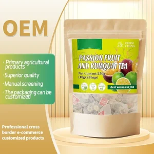 Custom Freeze Dried Passion Fruit and Kumquat Tea Sugar Free Natural Fruit Flavor Tea for Hot & Cold Brewing