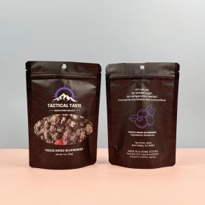 Custom Logo Freeze Dried Blueberry Pouches for Potato Chips Snacks & Candy Food Grade Stand Up Pouch
