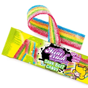 Custom Logo Fruit Flavored Colorful Gummy Bites Sour Belts Gummy Jelly Candy Bulk Sweet