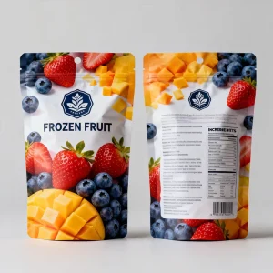 Custom Logo Laminated Resealable Stand up Pouch Zipper Bags Dried Fresh Food Packaging Frozen Fruit Bag