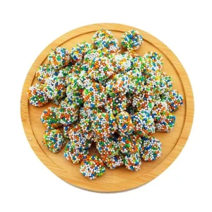 Custom OEM Halal Gummy Cubes Chewy Cluster Fruit Flavored Soft Candy with Multi Color Beads