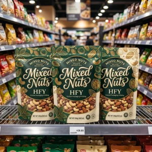 Custom Pattern Mixed Nut Stand up Pouches Aluminum Foil Mylar Bags Printed Pistachio Dried Fruit Snack Sealed Packaging Bags