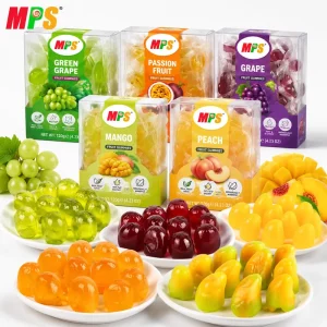 Custom Peelable Candy Mango White Peach Peeling Fruit Fudge 68% Fruit Juice Content Soft Candy Litchi Grape Chewing Sweets