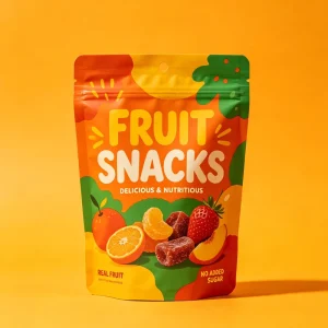 Custom Printed Colorful Resealable Food Grade Pouch Stand up Zipper Plastic Packaging Bag for Fruit Snacks
