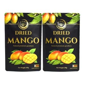 Custom Printed Food Grade Moisture Proof 100G Dried Fruit Packaging Mango Stand up Pouch with Zipper Doypack Bags