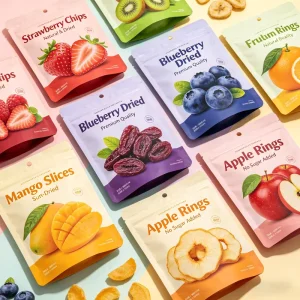 Custom Printed Frozen Dried Fruit Packaging Zipper Stand up Pouch Smell proof Moisture proof Mylar Bags with Your logo
