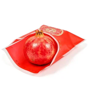Custom Printed Fruit Packaging Bag for Pomegranate Breathable Paper Bag for Fresh Fruit Protection and Display