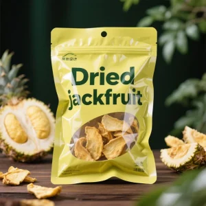 Custom Printed Glossy Finish Transparent Window Dried Fruit Packaging Food Grade Moisture Proof Three Side Sealing Mylar Bags