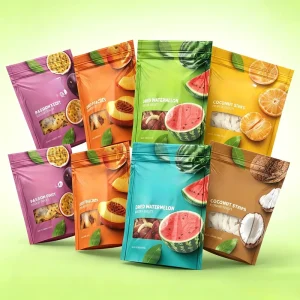 Custom Printed Reusable Zipper Pouch Dry Fruits Cashew Nuts Packaging Zip Lock Plastic Mylar Bags