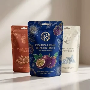 Custom Printed Stand up Zipper Pouches Aluminum Foil PE for Smell Proof Food Storage Dried Fruit Superfood Powder Mylar Bags