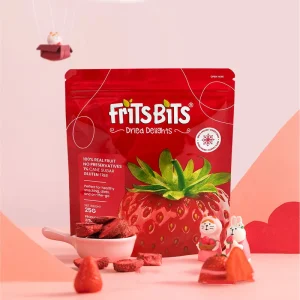 Custom Printed Strawberry Dried Fruit Bag Resealable Zipper Lock Bag Moisture Proof Food Packaging Stand up Pouch