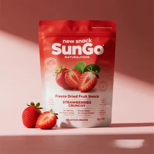 Custom Printed Strawberry Dried Fruit Bags Aluminum Foil Plastic Packaging Bags Stand up Zipper Pouch for Food Snacks Pouches