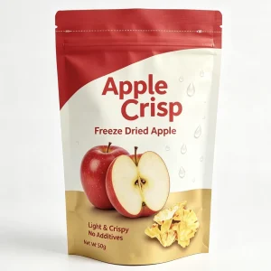 Custom Stand up Pouch Doypack for 80g 200g 300g Apple Pie Dried Fruits With Reuseable Zipper