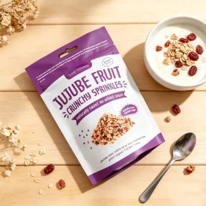 Custom logo Dried Fruit Plastic Upright Stand up Pouch Reusable sealed Packaging Bag for Dry Food
